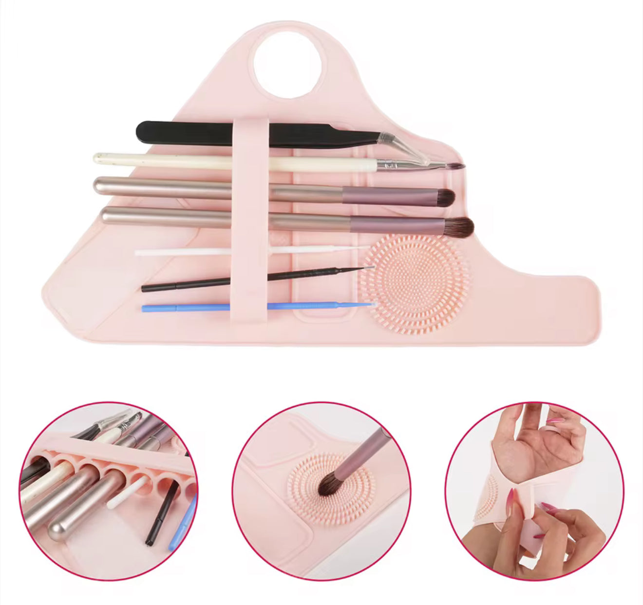 Practical silicon makeup Brush Wrist Band cosmetic Tool
