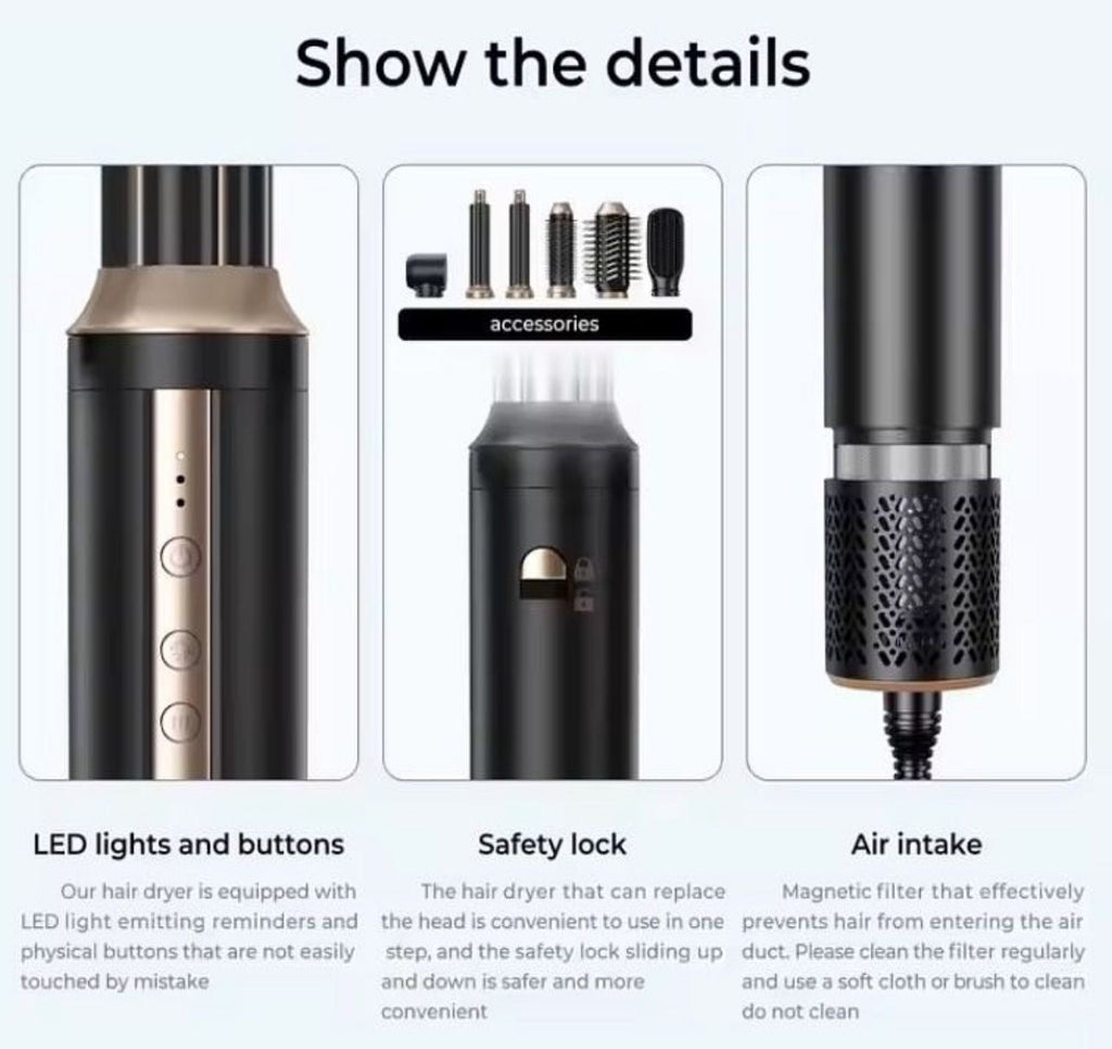 HOUSE OF BEAUTY 6in1 Plus rotation hair dryer