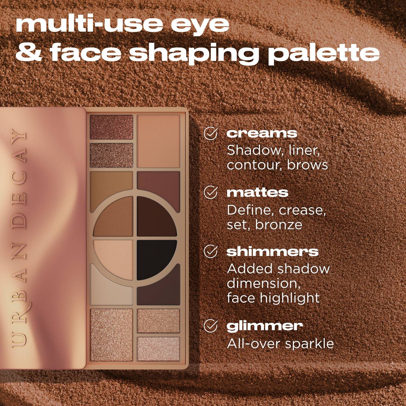 URBAN DECAY - NAKED SHAPED MULTI-TASKING EYESHADOW PALETTE WARM