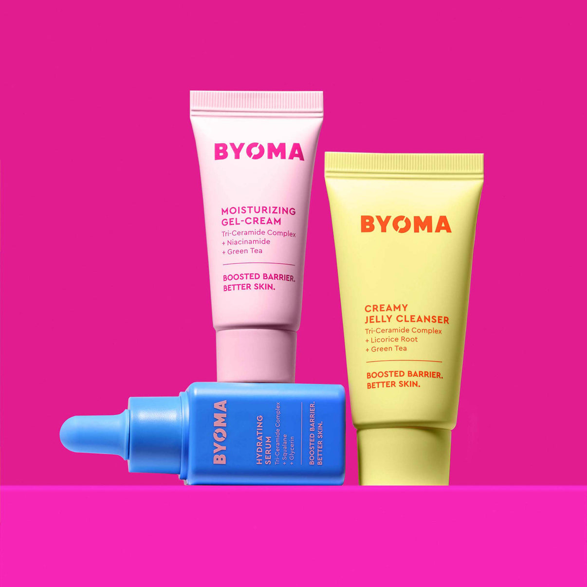 BYOMA-MINI CLEANSER, MINI GEL CREAM & MINI HYDRATING SERUM