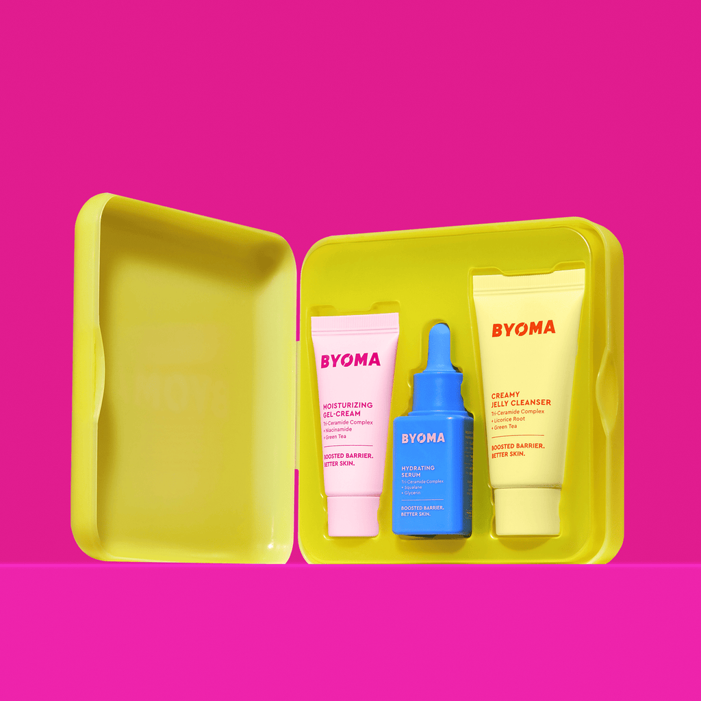 BYOMA-MINI CLEANSER, MINI GEL CREAM & MINI HYDRATING SERUM