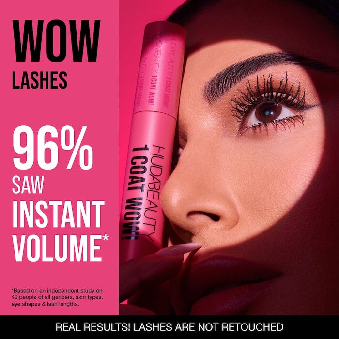 Huda beauty 1 coat Wow Mascara