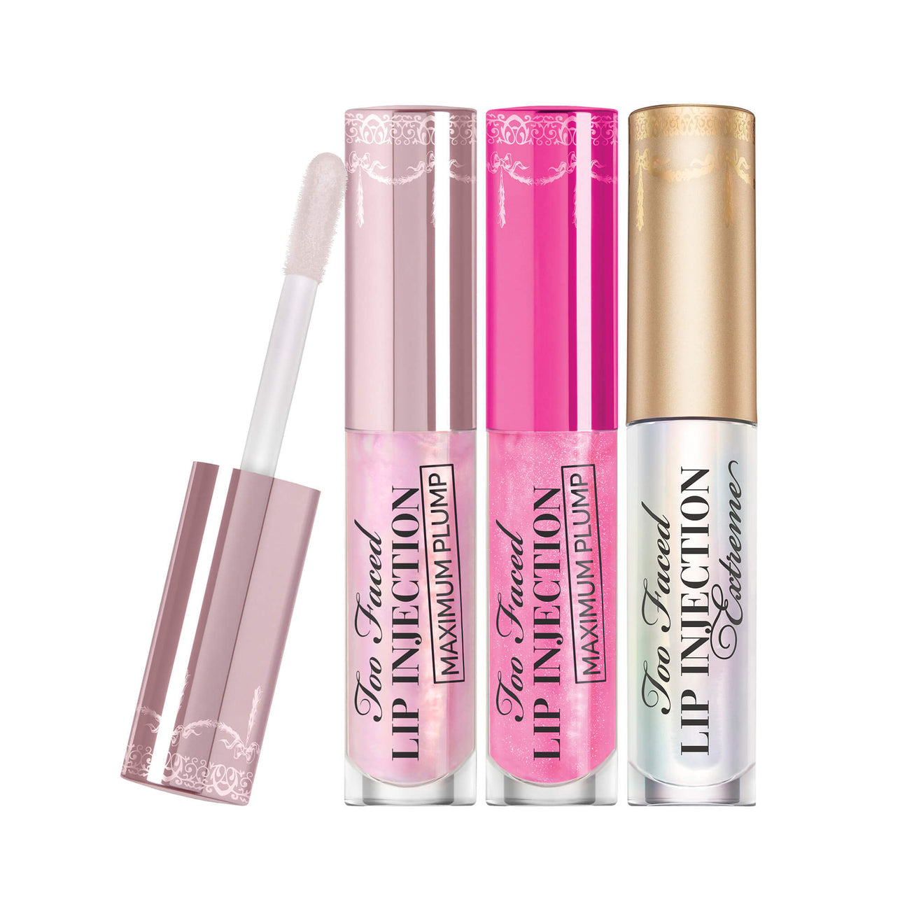 TOO FACED Plump & Go: Travel Size Lip Plumper Gloss Trio Set