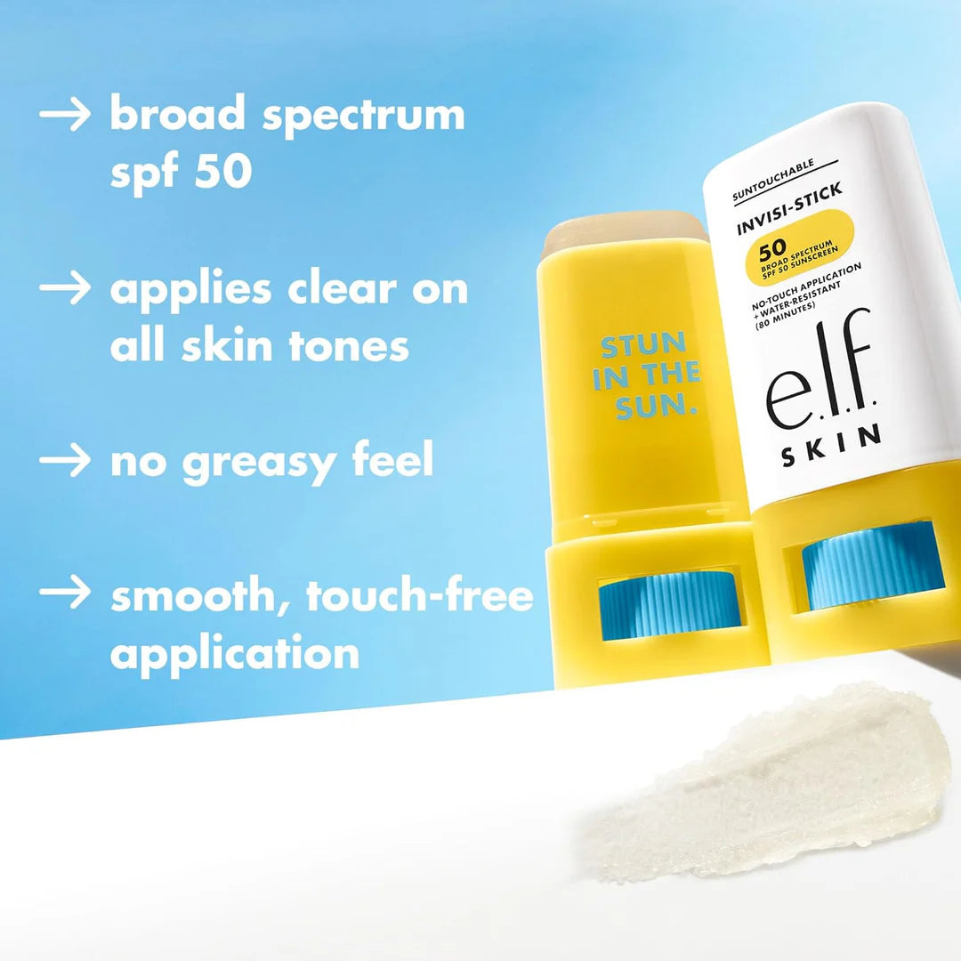 Elf invisi-stick SPF 50 clear sunscreen