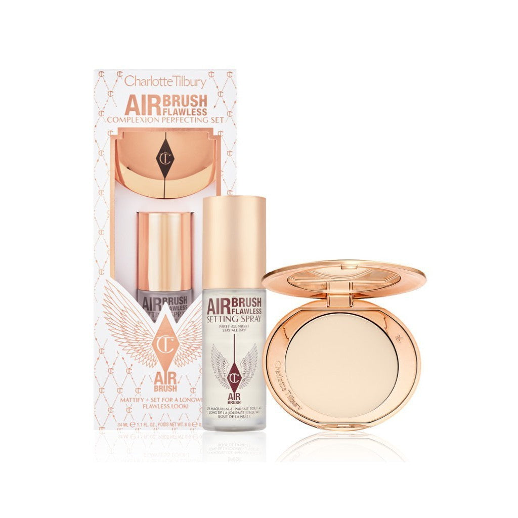 CHARLOTTE TILBURY - Airbrush Finish Flawless Finish Powder Fair 01 + Setting Spray 34ml