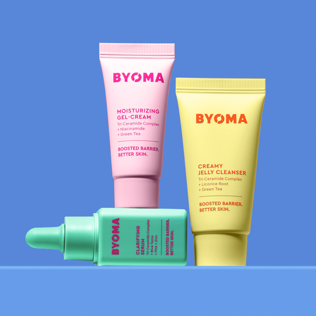 BYOMA-MINI CLEANSER, MINI GEL CREAM & MINI CLARIFYING SERUM