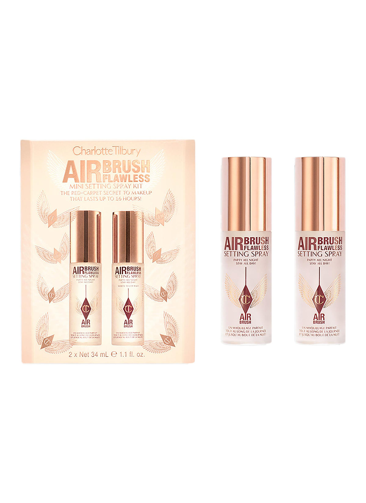 CHARLOTTE TILBURY - AIRBRUSH FLAWLESS MINI SETTING SPRAY KIT