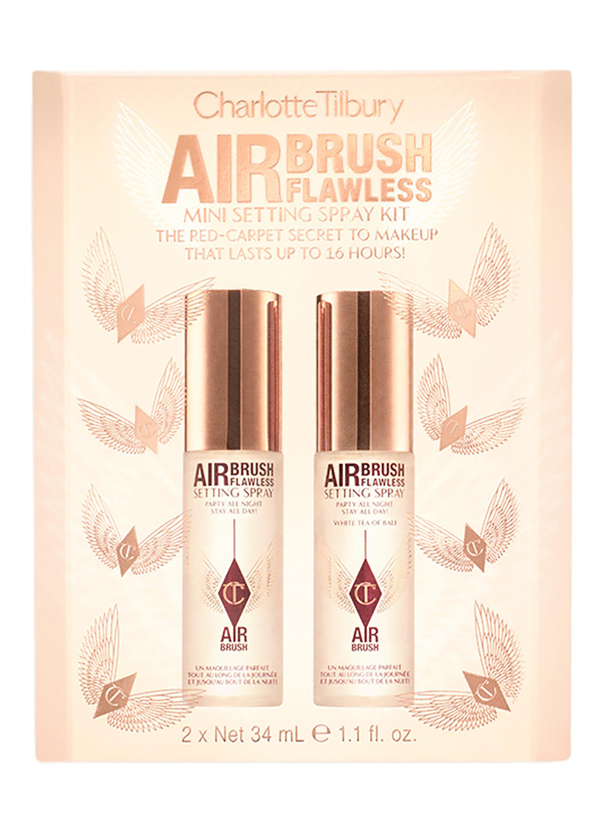 CHARLOTTE TILBURY - AIRBRUSH FLAWLESS MINI SETTING SPRAY KIT