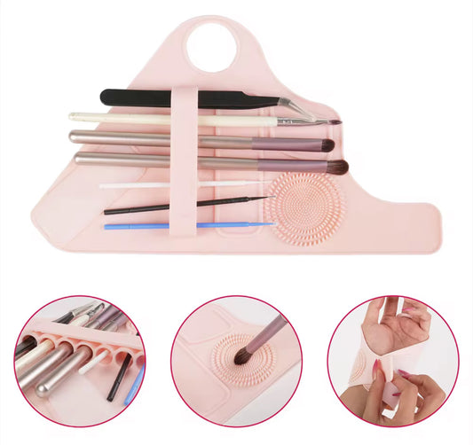 Practical silicon makeup Brush Wrist Band cosmetic Tool