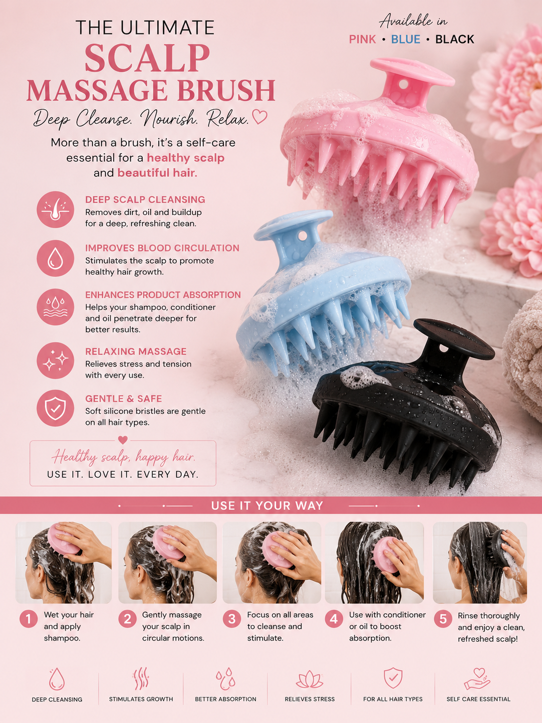 The Scalp massage brush💕