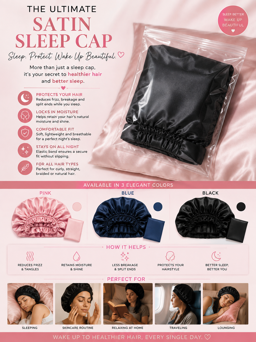 The Satin sleep Cap
